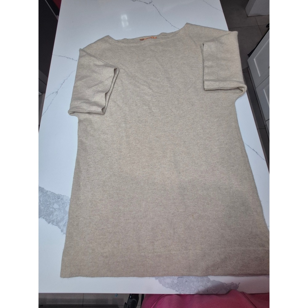 Tory Burch 100 Cashmere Sweater Dress Beige Size M Style‎ 3819